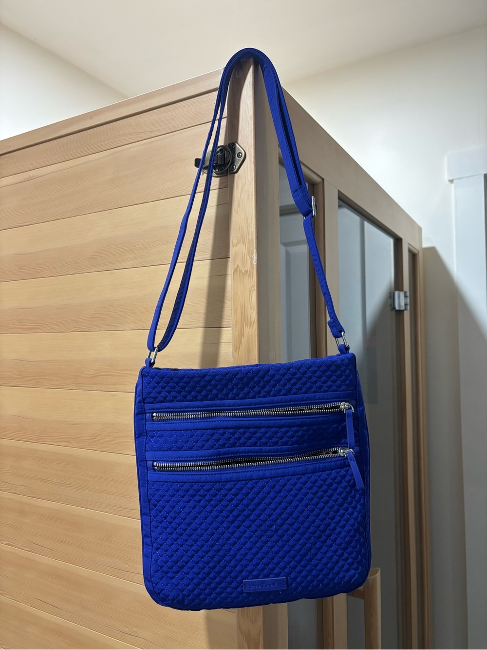 Vera Bradley Quilted Crossbody Bag in Cobalt Blue